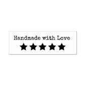 “Handmade with Love” Stars Rubber Stamp セルフインキングスタンプ (デザイン)