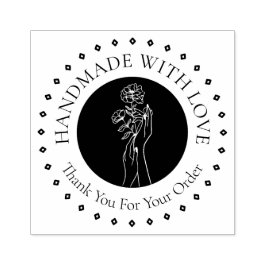 HandMade With Love Thank You ラバースタンプ