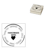 Handmade with Love Thank You Multilingual ラバースタンプ (押印)