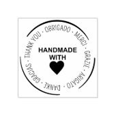 Handmade with Love Thank You Multilingual ラバースタンプ (インプリント)
