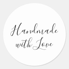 Handmade with Love | White Sticker Label ラウンドシール