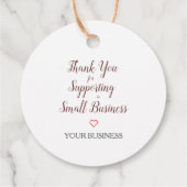 Handmade With Love Wreath Quote In Brown フェイバータグ (裏面)