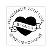Handmade With Love Your Shop And Name セルフインキングスタンプ (デザイン)