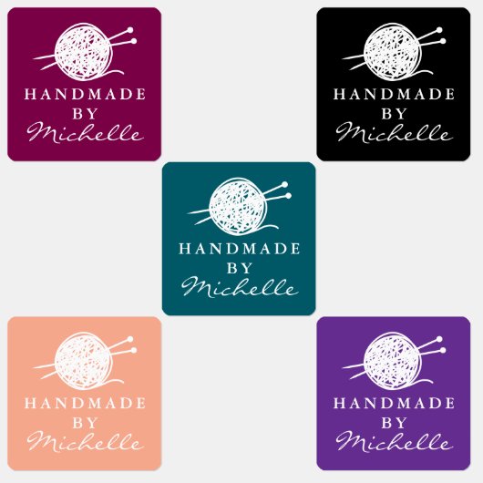 Handmade wool knitting symbol custom DIY clothing ラベル (グループ)