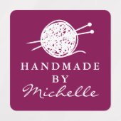 Handmade wool knitting symbol custom DIY clothing ラベル (デザイン1)