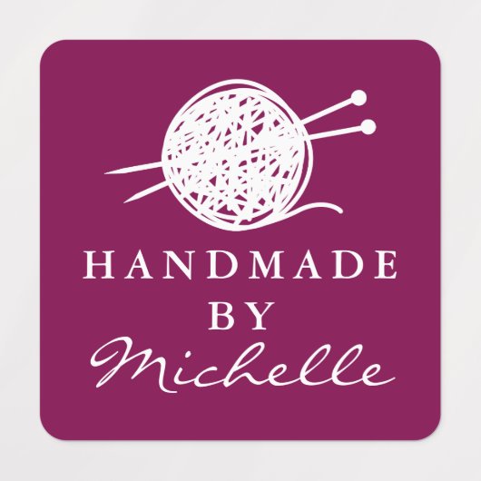 Handmade wool knitting symbol custom DIY clothing ラベル (デザイン1)