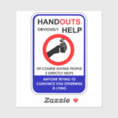 Handouts Obviously Help シール (シート)