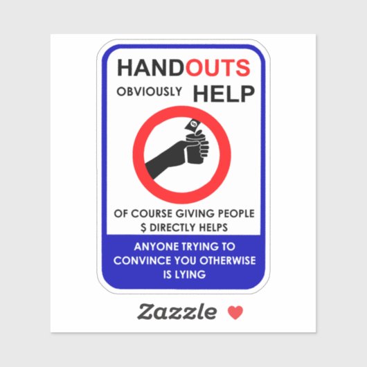 Handouts Obviously Help シール (シート)