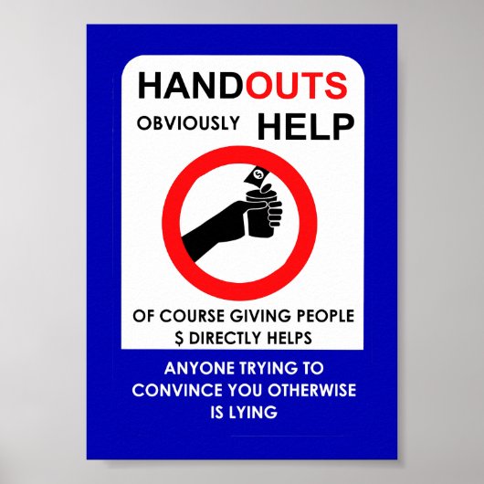 Handouts Obviously Help ポスター (正面)