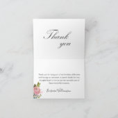 Handpainted Floral 100th Birthday Party   サンキューカード (内部)