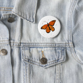 Handpainted Monarch Butterfly Button 缶バッジ
