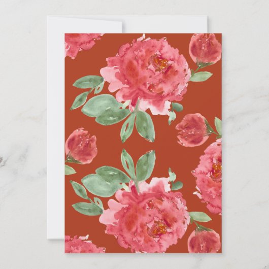 Handpainted Red Roses Holiday Luncheon (裏面)