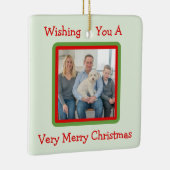 Handpainted Snowy Winter Trees PHOTO  セラミックオーナメント (右)