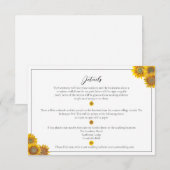 Handpainted Sunflower Enclosure Card エンクロージャーカード (正面/裏面)