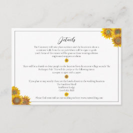 Handpainted Sunflower Enclosure Card エンクロージャーカード