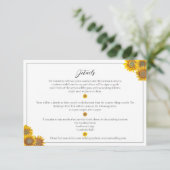 Handpainted Sunflower Enclosure Card エンクロージャーカード (スタンド正面)