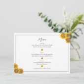 Handpainted Sunflower Menu メニュー (スタンド正面)