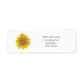 Handpainted Sunflower Return Address Label ラベル (正面)