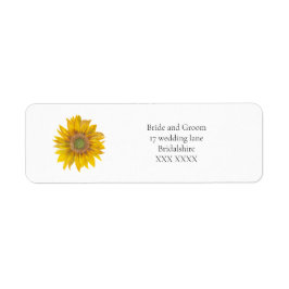 Handpainted Sunflower Return Address Label ラベル