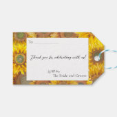 Handpainted Sunflowers Gift Tag ギフトタグ (正面(横))
