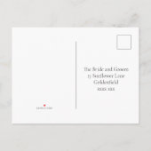 Handpainted Sunflowers R.S.V.P Postcard インビテーションポストカード (裏面)