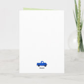 Handpainted Vintage Blue Truck NAME Grandpa カード (裏面)