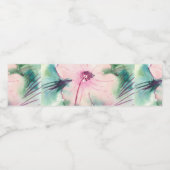 Handpainted Watercolour Belizean Hibiscus Flower ペットボトルラベル (シングルラベル)