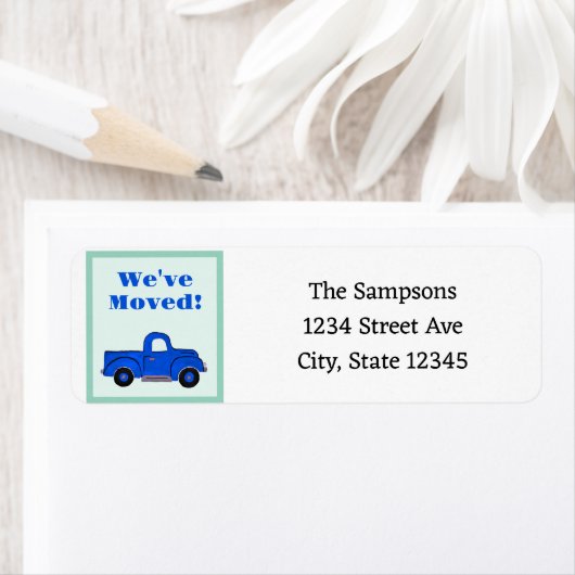 Handpainted We're Moving Announcement Return ラベル (インサイチュ)