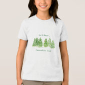 Handpainted Winter Trees Let Snow Somewhere Else K トライブレンドＴシャツ (正面)