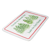 Handpainted Winter Trees Outside Snow Fires Glowin バスマット (アングル)