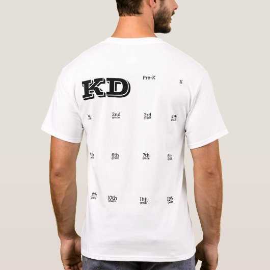 Handprintの記憶ワイシャツ|の学年|の卒業 Tシャツ (裏面)