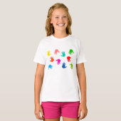 Handprints Girls T-Shirt Tシャツ (正面フル)