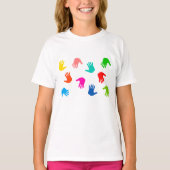Handprints Girls T-Shirt Tシャツ (正面)