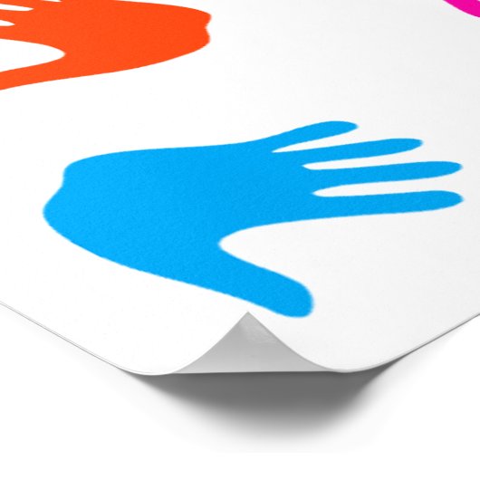 Handprints Poster ポスター (角)