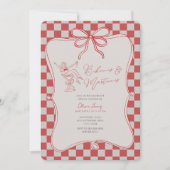 Handrawn, Bikinis and martinis bridal shower 招待状 (正面)