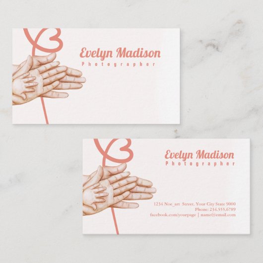 handsファミリ生まれたばかりのg7678 名刺 (正面/裏面)