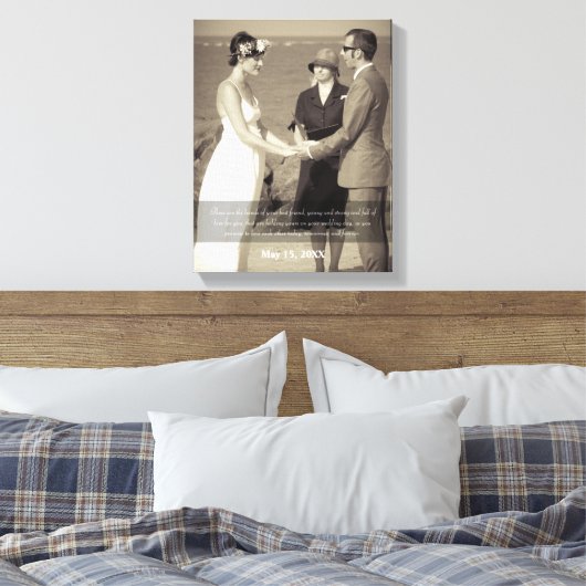 Hands賛美引用文写真結婚の キャンバスプリント (インサイチュ (寝室))
