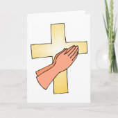 Hands At Cross Greetingカード カード (正面)