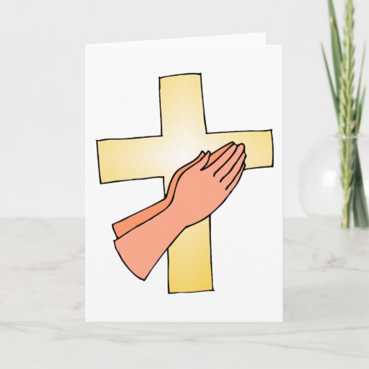Hands At Cross Greetingカード カード (正面)