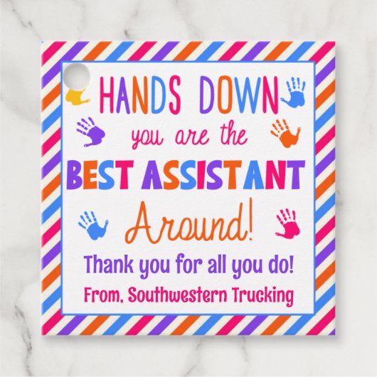 Hands Down Youがアシスタント最高のであるのまわりに フェイバータグ (正面)