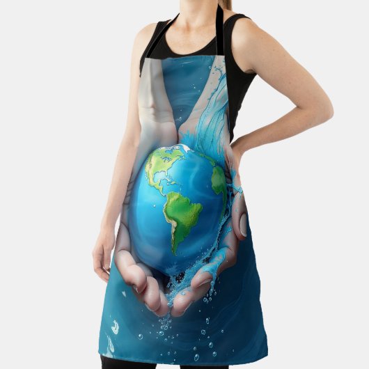 Hands Holding Earth Apron エプロン (インサイチュ)