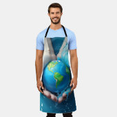 Hands Holding Earth Apron エプロン (着用した状態)