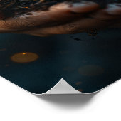 Hands Holding Seedling Growth Hope Art ポスター (角)