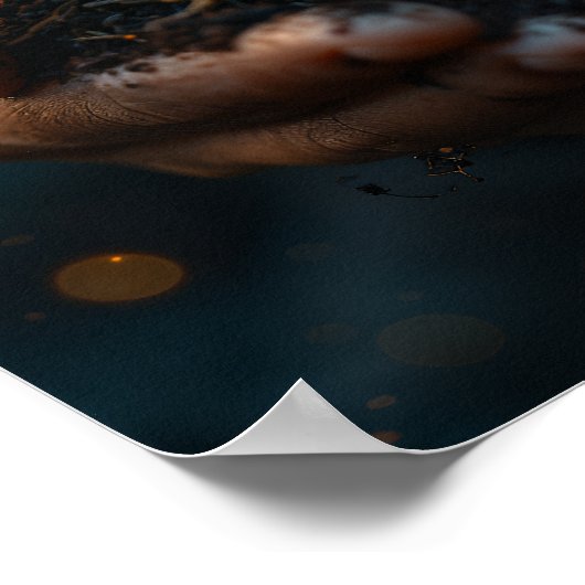 Hands Holding Seedling Growth Hope Art ポスター (角)