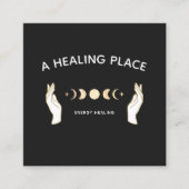 Hands Moon Phases Energy Worker スクエア名刺 (正面)