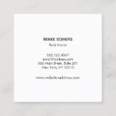 Hands Moon Phases Energy Worker スクエア名刺 (裏面)