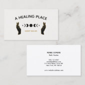 Hands Moon Phases Energy Worker 名刺 (正面/裏面)