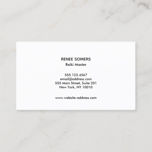 Hands Moon Phases Energy Worker 名刺 (裏面)