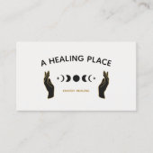 Hands Moon Phases Energy Worker 名刺 (正面)