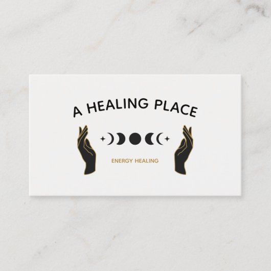 Hands Moon Phases Energy Worker 名刺 (正面)